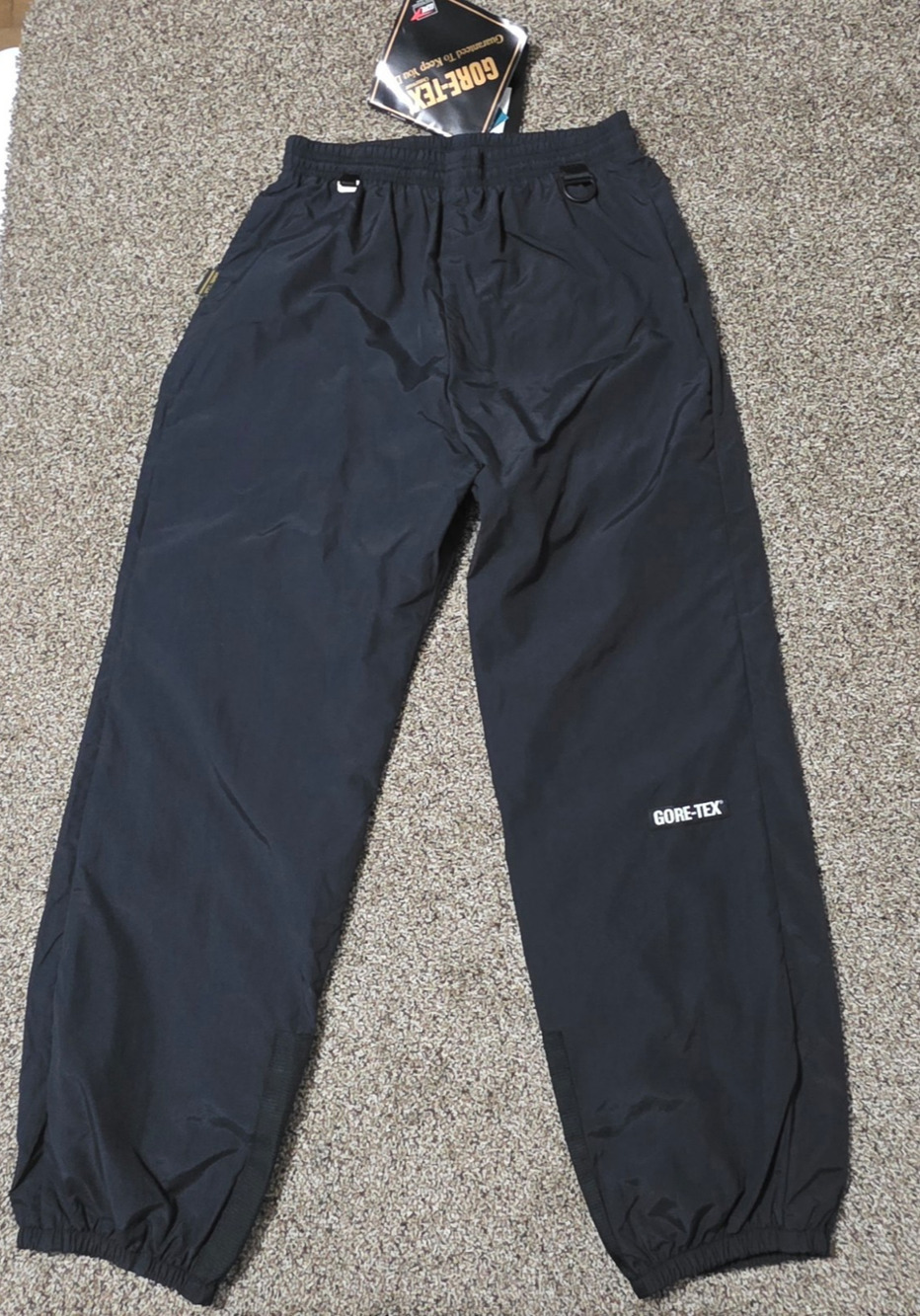 Vintage GORE-TEX Pants Men Large Black Waterproof USA Hiking Windbreaker Snow